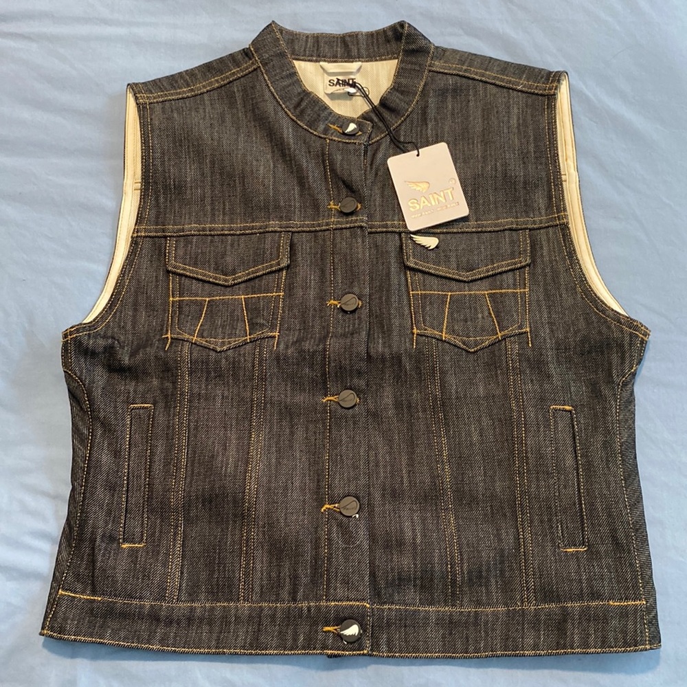 Sa1nt Kevlar Denim Riding Vest. NWT